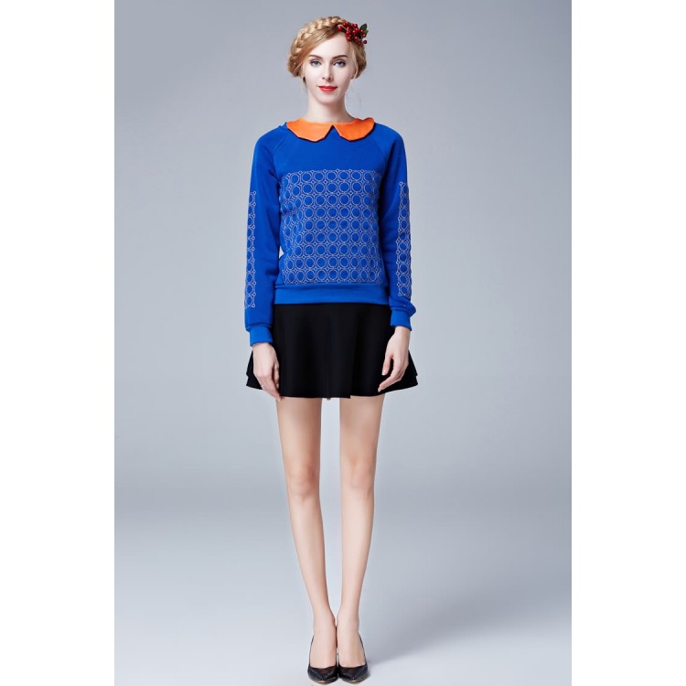 TE9086LLYG Winter-Sweatshirt mit Stickerei im neuen Stil
